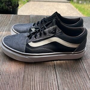 Vans Old Skool Black Grey And White Size women’s 6.5